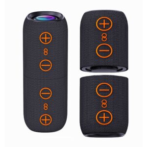 Wireless 2-in-1 Splittable Bluetooth Speaker IPX-5 Waterproof with LED Flashing | Boombox Ultimate Outdoor Party Sound Up to 10 Hours Use