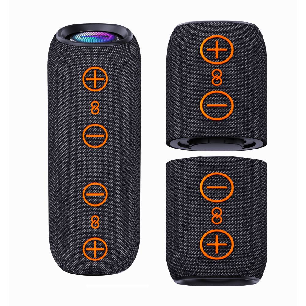 Wireless 2-in-1 Splittable Bluetooth Speaker IPX-5 Waterproof with LED Flashing | Boombox Ultimate Outdoor Party Sound Up to 10 Hours Use